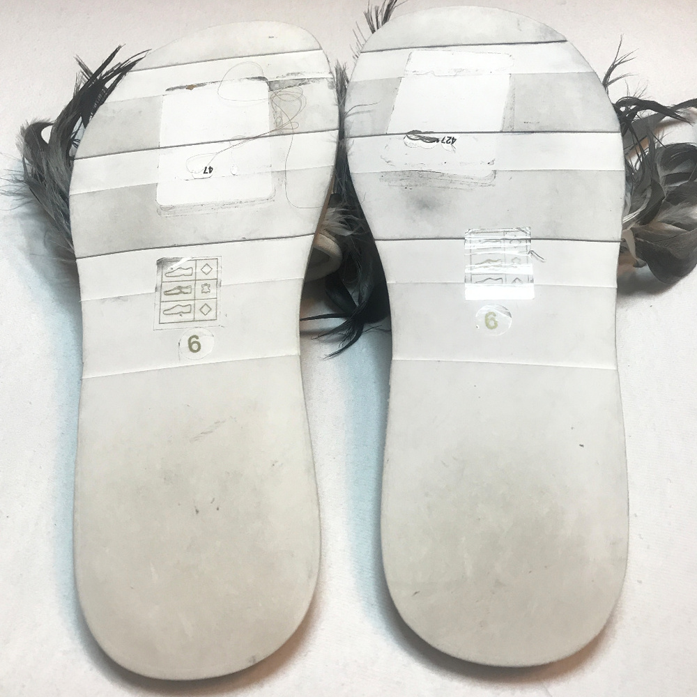 New Jeffrey Campbell rooster feather slides/sandal - Picture 5 of 5